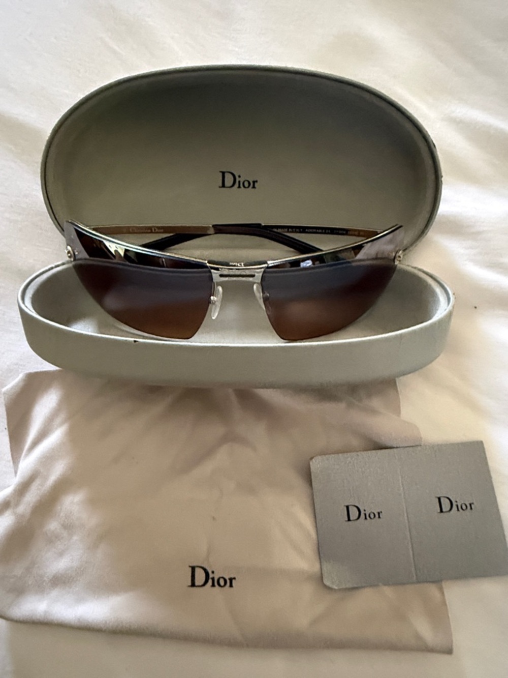 Dior Rimless Sunglasses with Christian Dior Logo